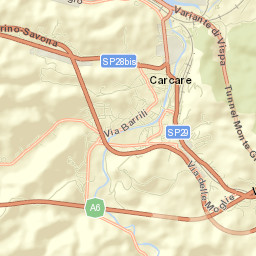 Carcare Street Map
