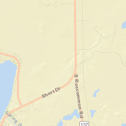 Roscommon County Street Map