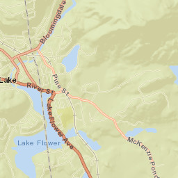 Saranac Lake Street Map