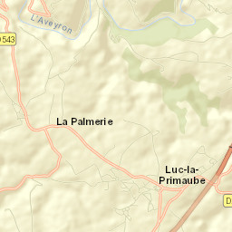 Luc-la-Primaube Street Map