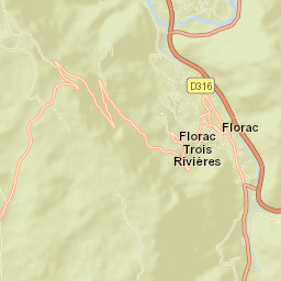 Florac Street Map