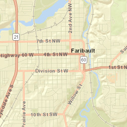 601-611 7th Ave NW Faribault MN Street Map