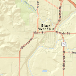 Black River Falls Street Map