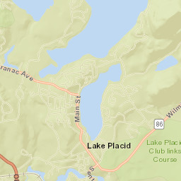 Lake Placid Street Map