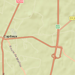 Captieux Street Map