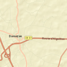 Damazan Street Map