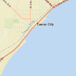 Tawas City Street Map