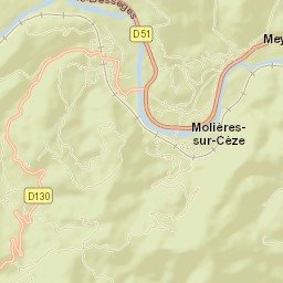 Molières-sur-Cèze Street Map