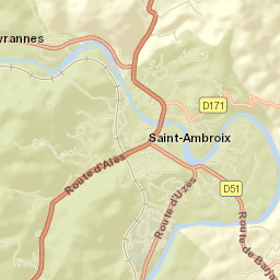 Saint-Ambroix Street Map