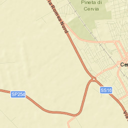 Cervia Street Map