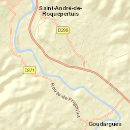 Goudargues Street Map