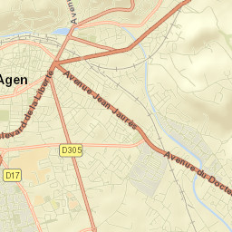 Agen Street Map