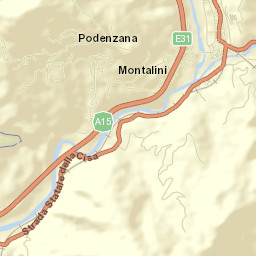 Podenzana Street Map