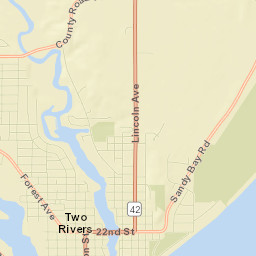1033 22nd St, Two Rivers, WI 54241 Street Map