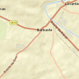 Barbaste Street Map