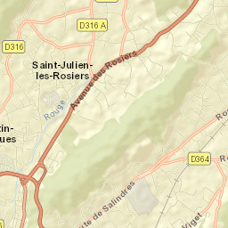 Saint-Julien-les-Rosiers Street Map