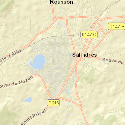 Salindres Street Map