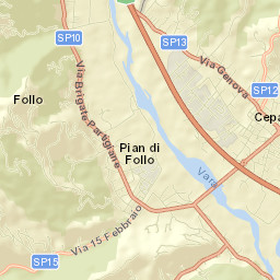 Piano di Follo Street Map