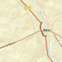 Nérac Street Map