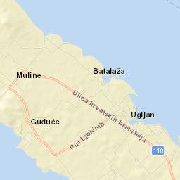 Ugljan Street Map