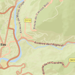 Millau Street Map