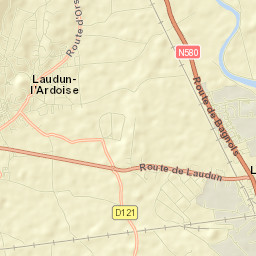 Laudun-l'Ardoise Street Map