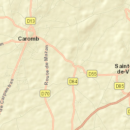 Caromb Street Map