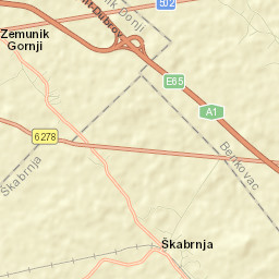Škabrnja Street Map