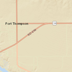 Fort Thompson Street Map