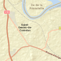 Saint-Geniès-de-Comolas Street Map