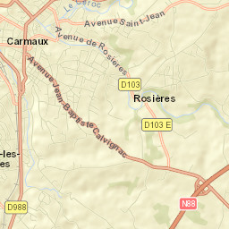 Carmaux Street Map