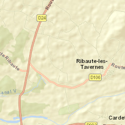 Ribaute-les-Tavernes Street Map