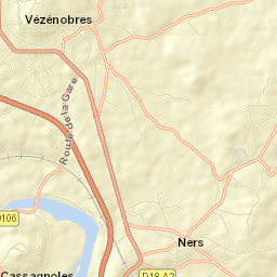 Vézénobres Street Map
