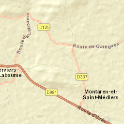 Montaren-et-Saint-Médiers Street Map