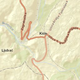 Knin Street Map