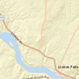 Lisbon Falls Street Map