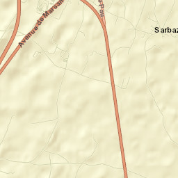 Sarbazan Street Map