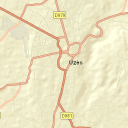 Uzès Street Map