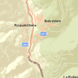 Roquebillière Street Map