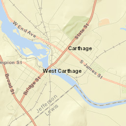 West Carthage Street Map