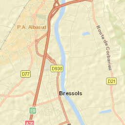 Bressols Street Map