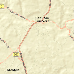 Cahuzac-sur-Vère Street Map