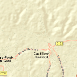 Castillon-du-Gard Street Map