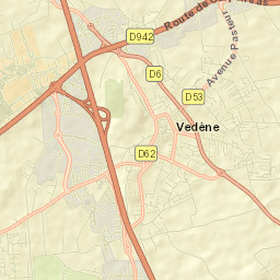 Vedène Street Map