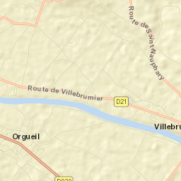 Orgueil Street Map