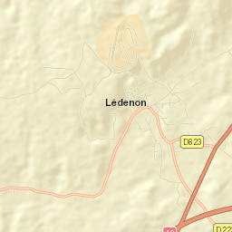Lédenon Street Map