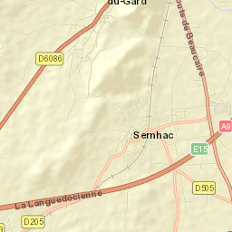 Sernhac Street Map
