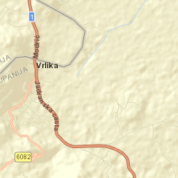 Vrlika Street Map