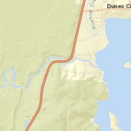 Dunes City Street Map