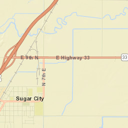 Sugar City Street Map